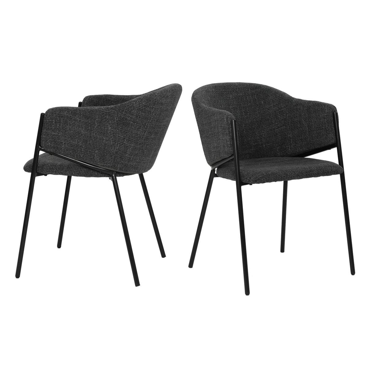 KantoormeubelenPlus Fauteuilset van 2 met structuurstof