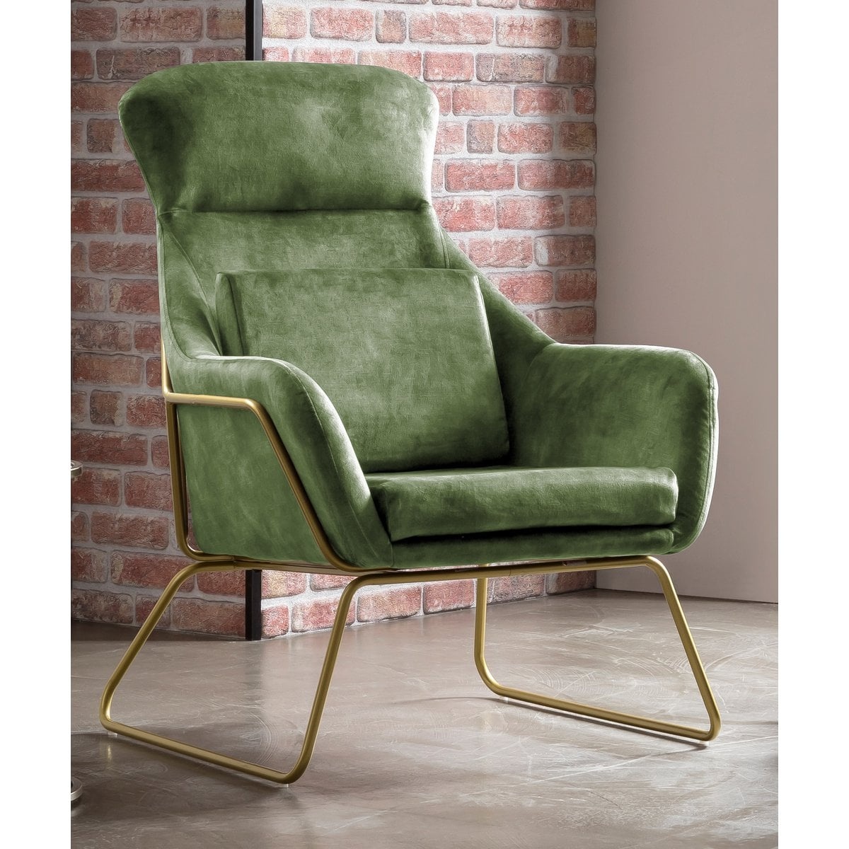 SalesFever Fluweel velours relax fauteuil groen