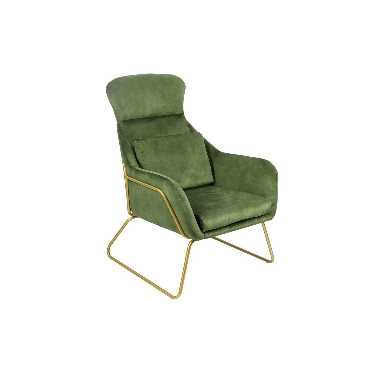 SalesFever Fluweel velours relax fauteuil groen