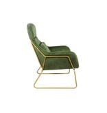 SalesFever Fluweel velours relax fauteuil groen