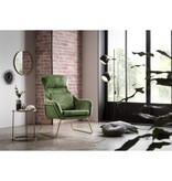 SalesFever Fluweel velours relax fauteuil groen
