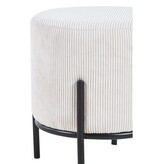 SalesFever Gestoffeerde kruk Ø35 cm koordoptiek beige