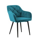 SalesFever Fauteuil turkoois fluweel