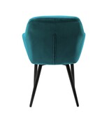 SalesFever Fauteuil turkoois fluweel