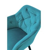 SalesFever Fauteuil turkoois fluweel