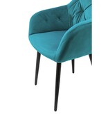 SalesFever Fauteuil turkoois fluweel