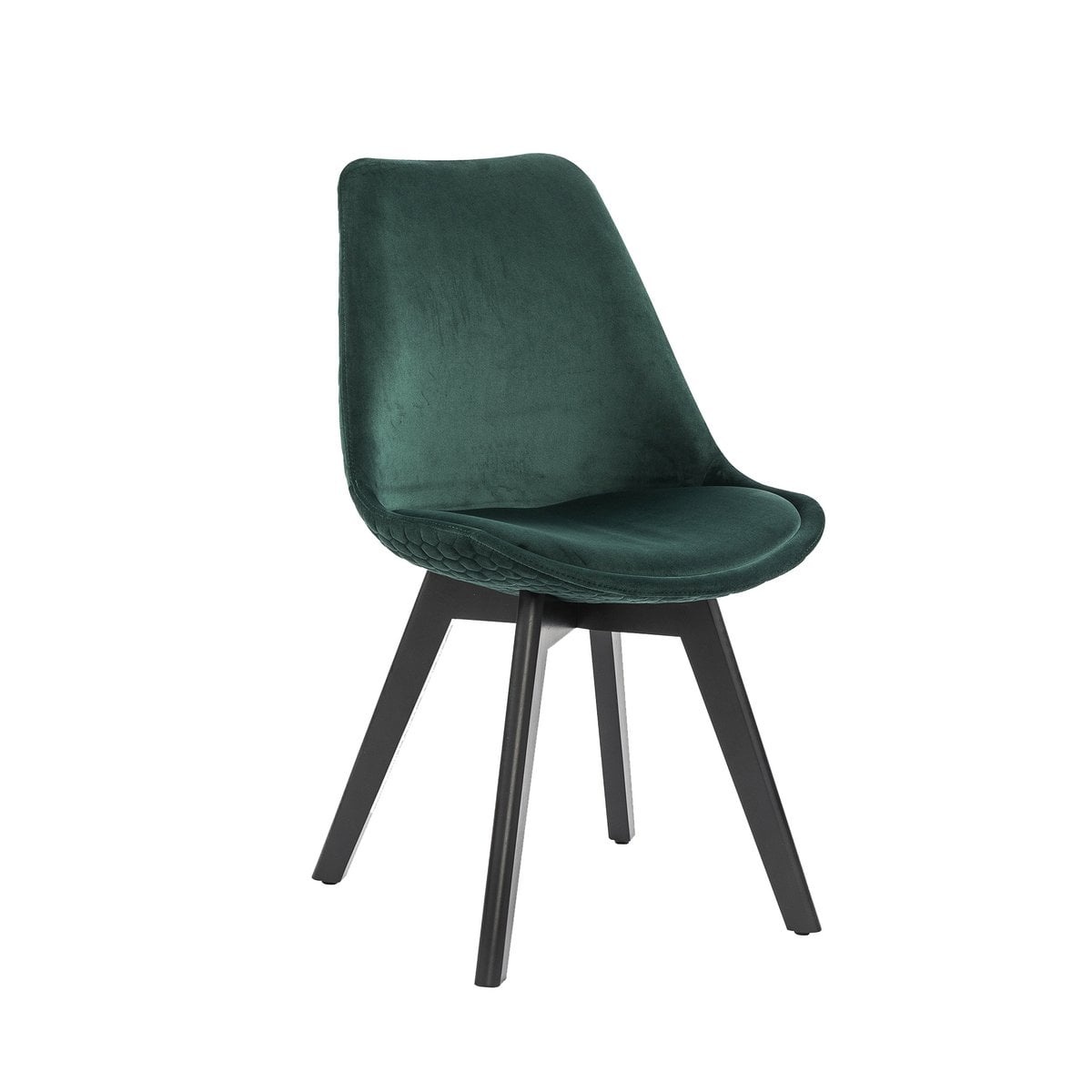 SalesFever Set van 2 eetkamerstoelen in groen fluweel