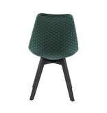 SalesFever Set van 2 eetkamerstoelen in groen fluweel