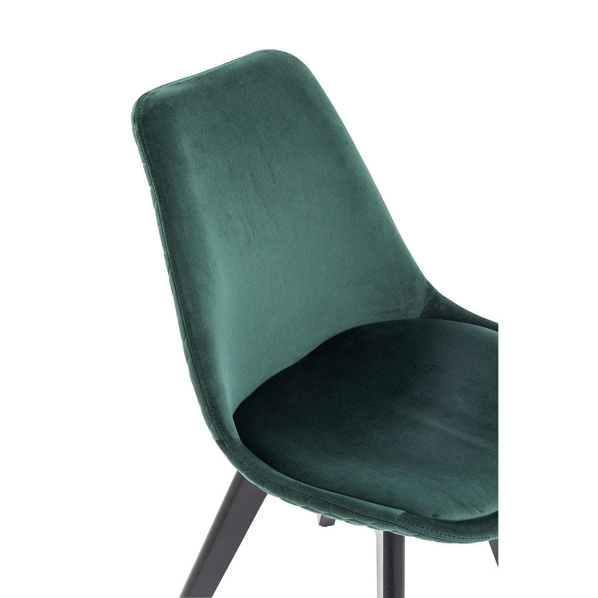 SalesFever Set van 2 eetkamerstoelen in groen fluweel