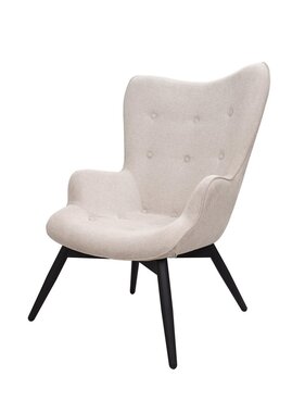 SalesFever Fauteuil beige structuurstof