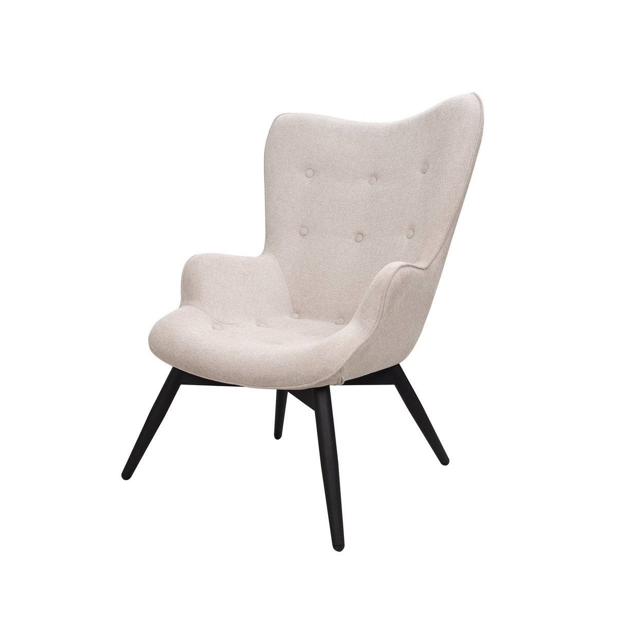 SalesFever Fauteuil beige structuurstof