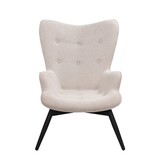 SalesFever Fauteuil beige structuurstof