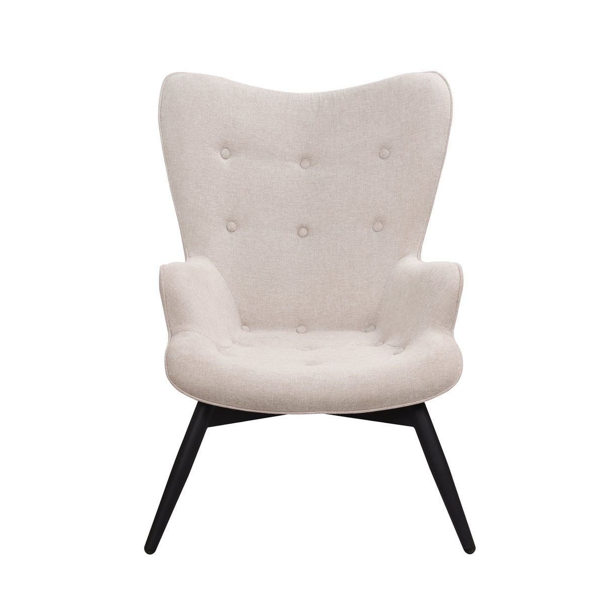 SalesFever Fauteuil beige structuurstof