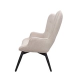 SalesFever Fauteuil beige structuurstof