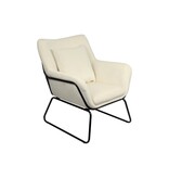 SalesFever Loungestoel bekleed met beige fluweel