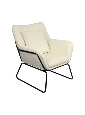 SalesFever Loungestoel bekleed met beige fluweel