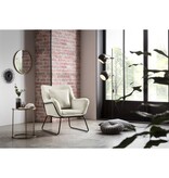 SalesFever Loungestoel bekleed met beige fluweel