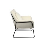 SalesFever Loungestoel bekleed met beige fluweel