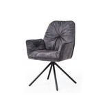 SalesFever Fauteuil met 360° draaifunctie, zwart