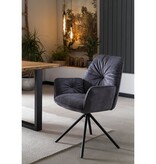 SalesFever Fauteuil met 360° draaifunctie, zwart