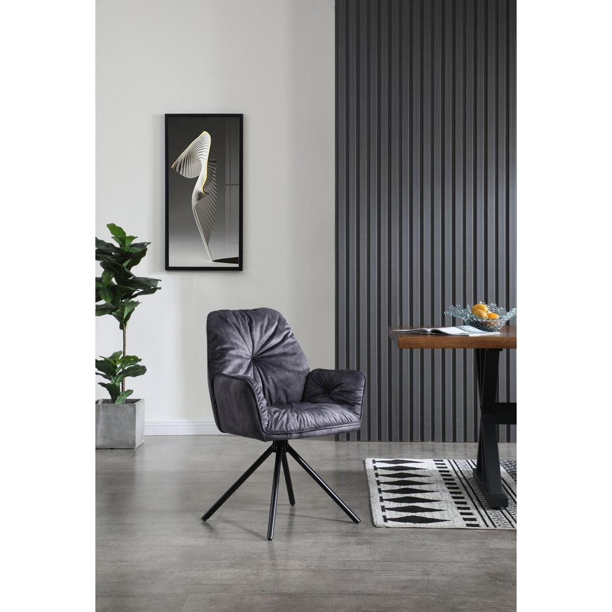 SalesFever Fauteuil met 360° draaifunctie, zwart