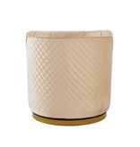SalesFever Beige fluwelen draaifauteuil