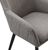 SalesFever Eetkamerstoel structuurstof taupe