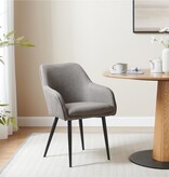SalesFever Eetkamerstoel structuurstof taupe