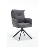 SalesFever Fauteuil structuurstof antraciet