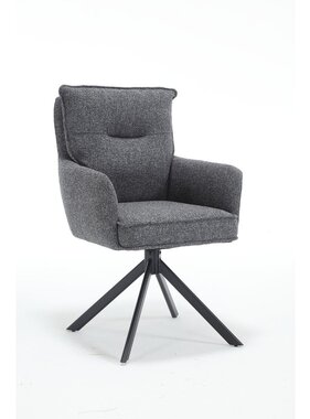 SalesFever Fauteuil structuurstof antraciet