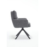 SalesFever Fauteuil structuurstof antraciet