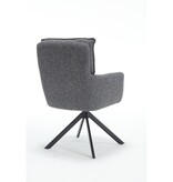 SalesFever Fauteuil structuurstof antraciet