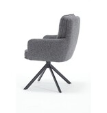 SalesFever Fauteuil structuurstof antraciet