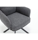 SalesFever Fauteuil structuurstof antraciet