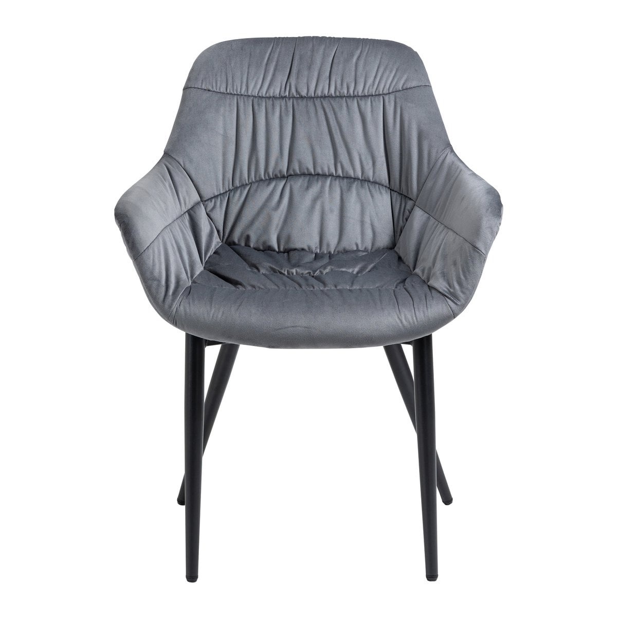SalesFever Fauteuil met honingraatstiksel in grijs fluweel