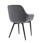 SalesFever Fauteuil met honingraatstiksel in grijs fluweel