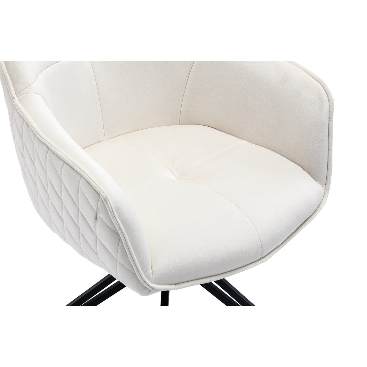 SalesFever Fauteuil met honingraatquilt beige