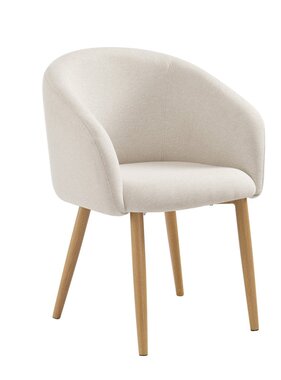 SalesFever Fauteuilset van 2 structuurstof beige