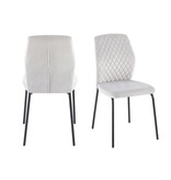 SalesFever Stoelenset van 2 lichtgrijs