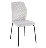 SalesFever Stoelenset van 2 lichtgrijs