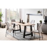 SalesFever Stoelenset van 2 lichtgrijs