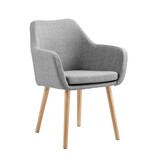 SalesFever Structuurstof fauteuil lichtgrijs
