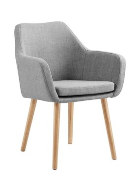 SalesFever Structuurstof fauteuil lichtgrijs