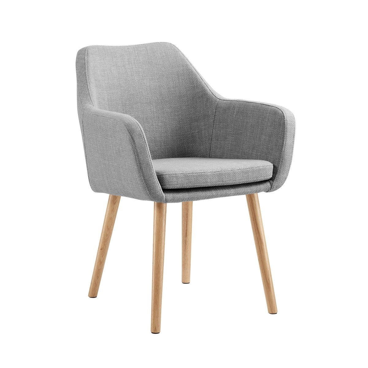 SalesFever Structuurstof fauteuil lichtgrijs