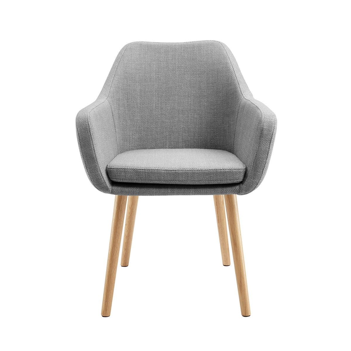 SalesFever Structuurstof fauteuil lichtgrijs