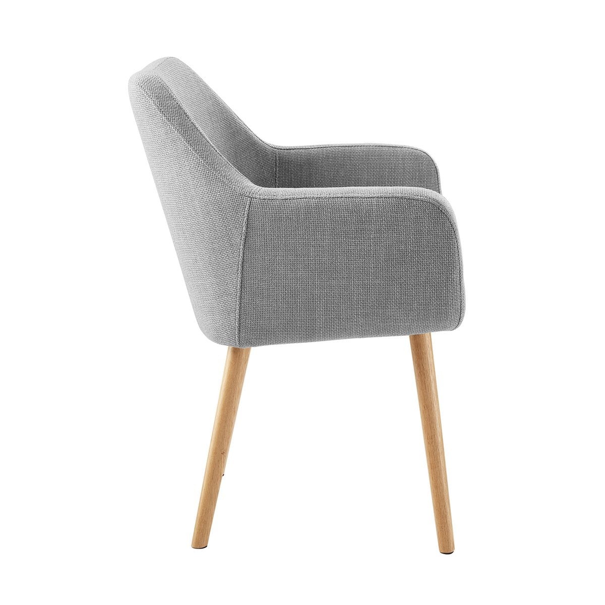 SalesFever Structuurstof fauteuil lichtgrijs
