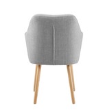 SalesFever Structuurstof fauteuil lichtgrijs