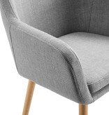SalesFever Structuurstof fauteuil lichtgrijs