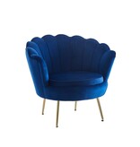 SalesFever Kuipfauteuil gemaakt van donkerblauw fluweel