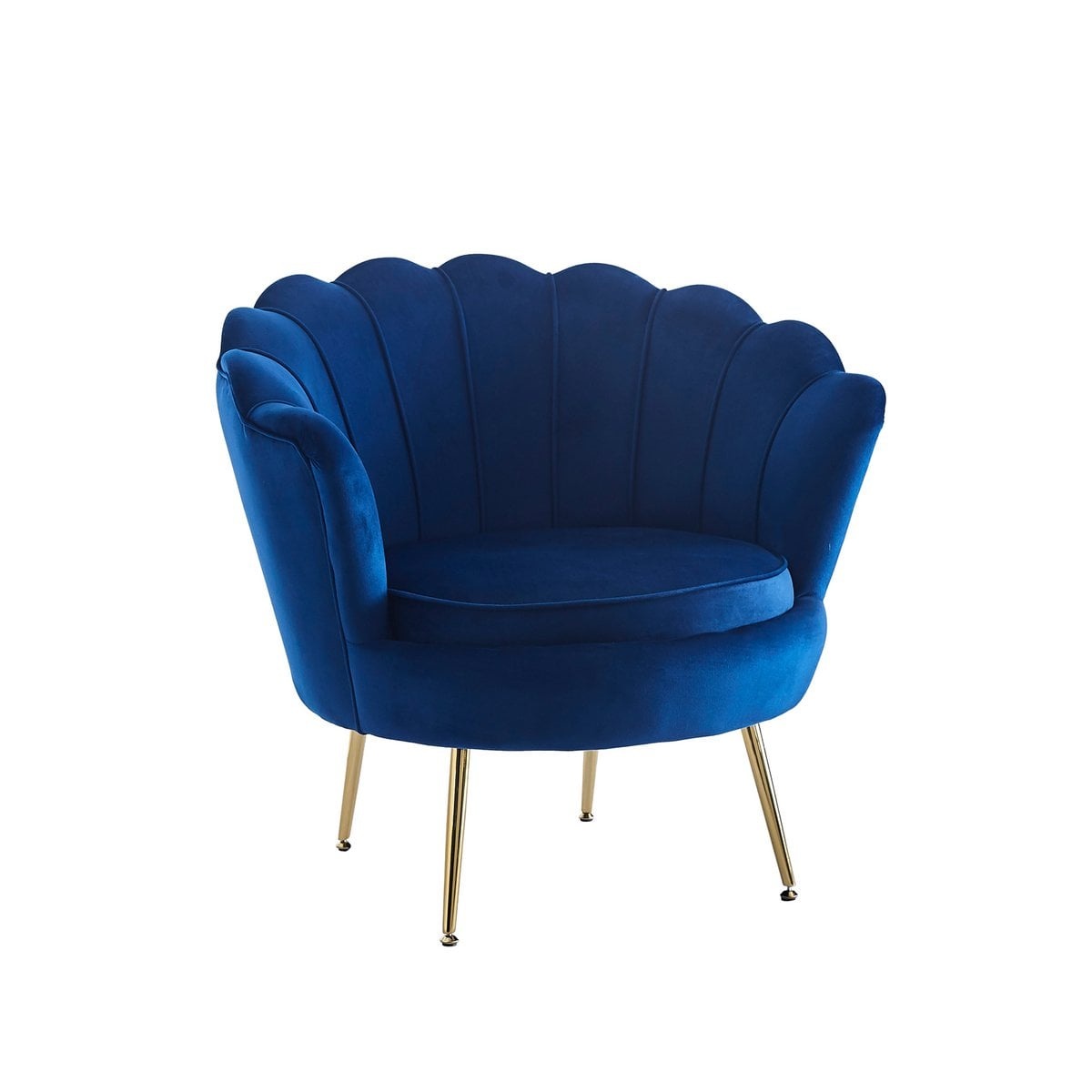 SalesFever Kuipfauteuil gemaakt van donkerblauw fluweel